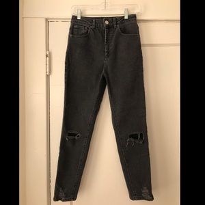 ASOS dark gray high waisted jeans size 26/30